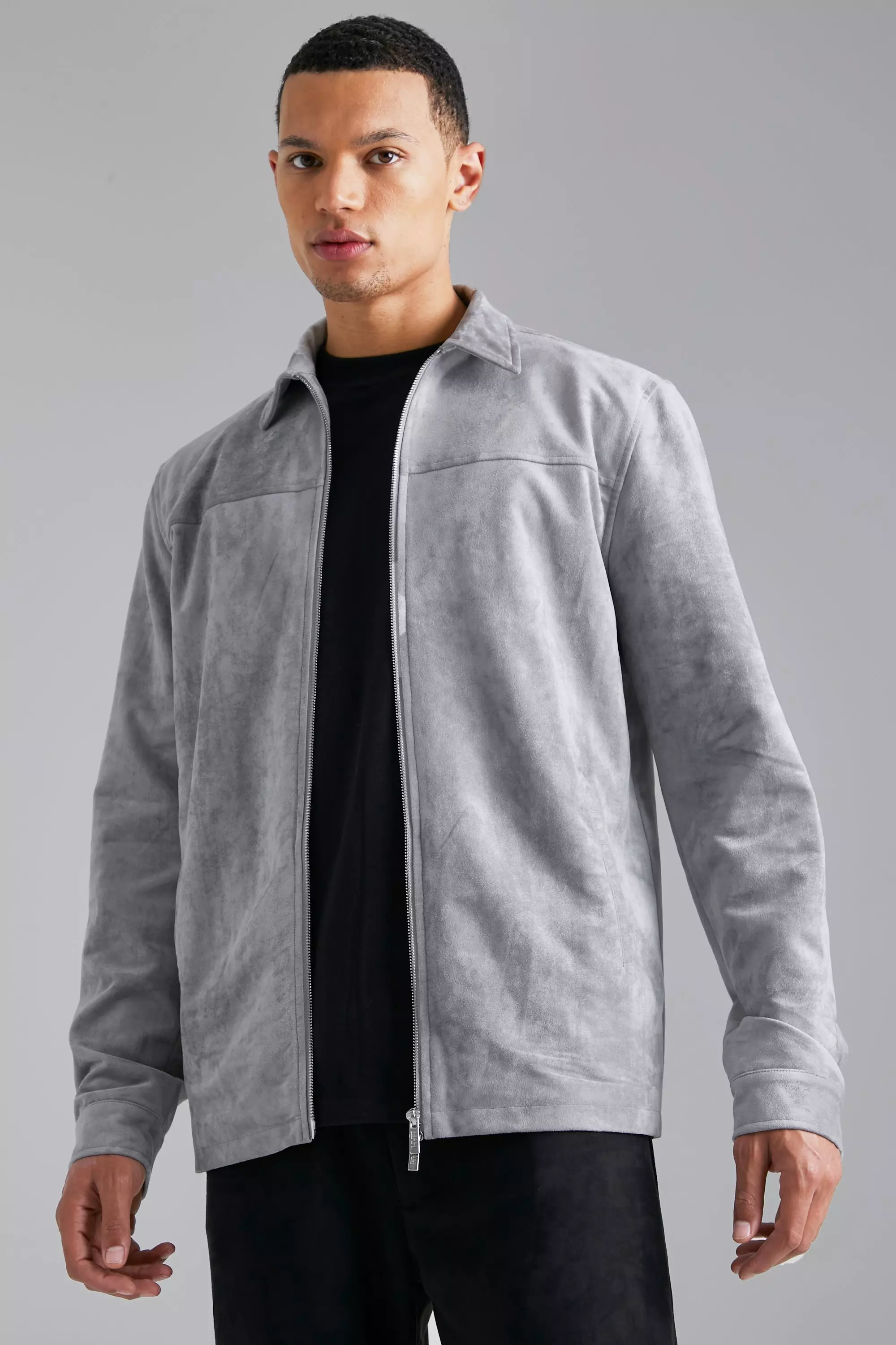 Suede harrington jacket mens sales
